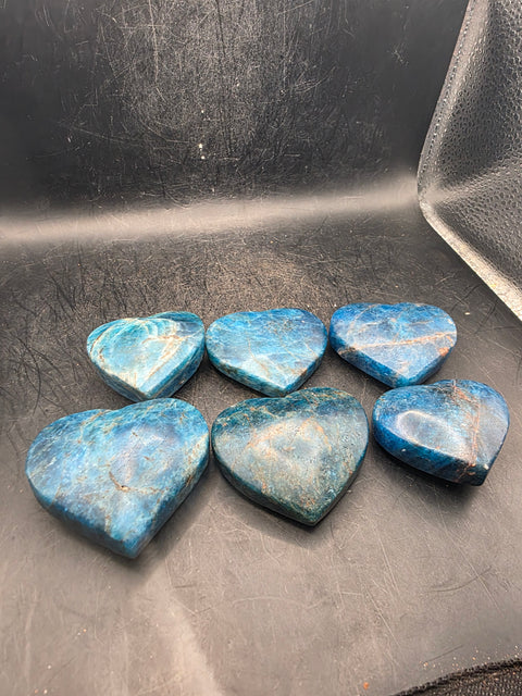 Blue apatite heart! 2.4 too 3.4 ounces!
