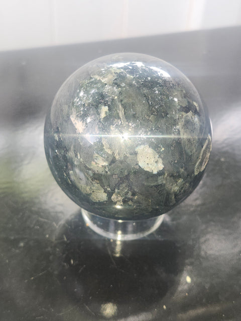 Larvikite sphere! 1.8 pounds, 78mm, 3 inches