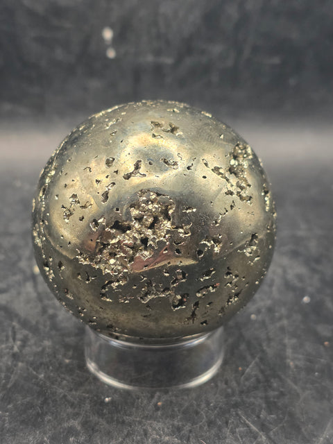 Pyrite sphere! 52.6mm, 2 inches, 12 ounces
