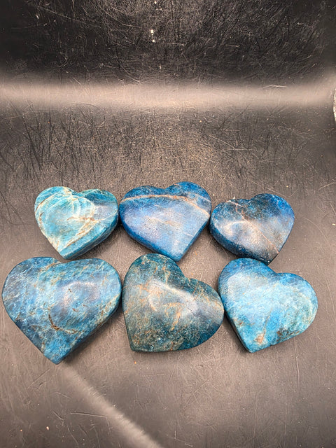 Blue apatite heart! 2.4 too 3.4 ounces!