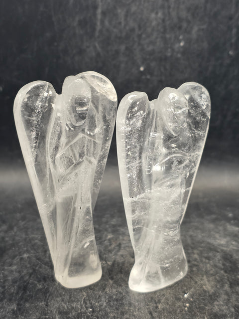 Clear quartz gemstone angel! 3 inches tall, 1.6 ounces!