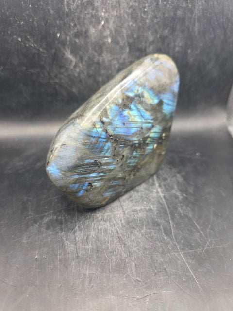 Labradorite free form! 1.6 pounds, 3.3 inches tall, 4.3" wide