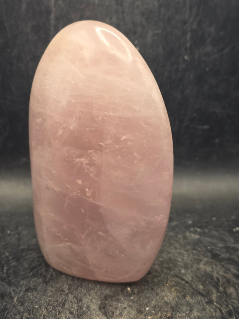 Rose quartz free form! 10.5 ounces, 3.7 inches tall, 2.3 wide