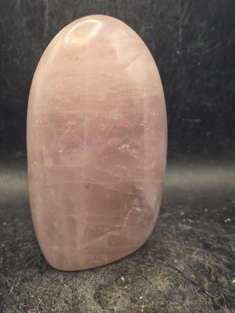 Rose quartz free form! 10.5 ounces, 3.7 inches tall, 2.3 wide