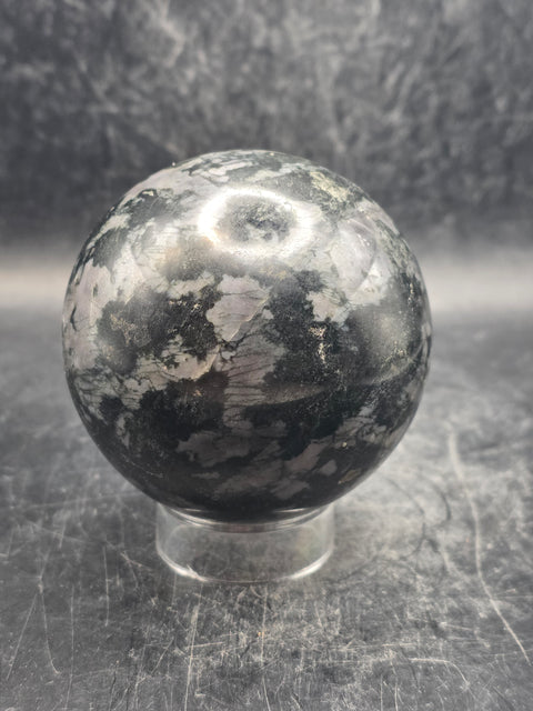 Indigo gabbro sphere! 62.8mm, 2.4 inches, 13 ounces