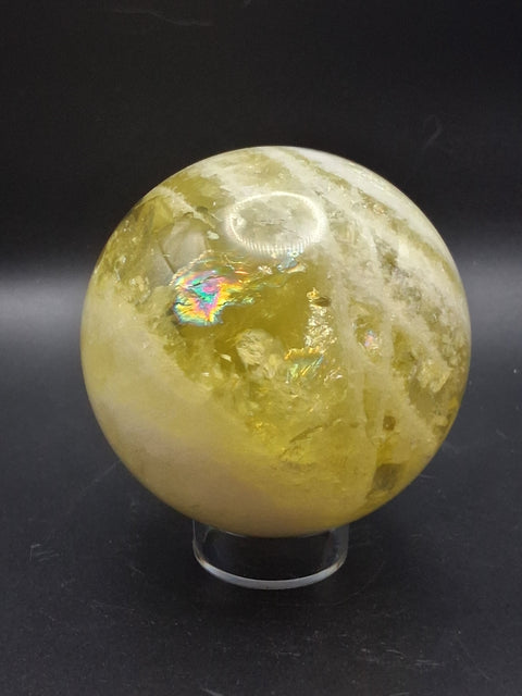 Citrine sphere! 73.2mm, 2.8 inches, 1.3 pounds! #rainbows