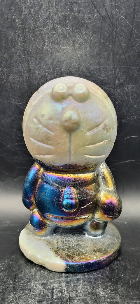 Aura quartz astronaut! 14 ounces, 4 inches tall