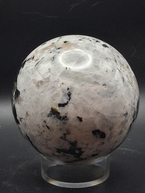Rainbow moonstone sphere! 1.8 pounds, 78.8mm, 3.1 inches