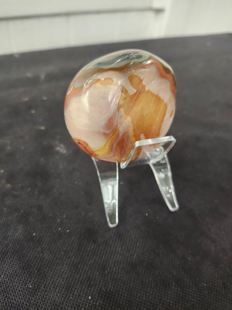 Polychrome jasper palm stone 6.5 ounces, 2.75 inches