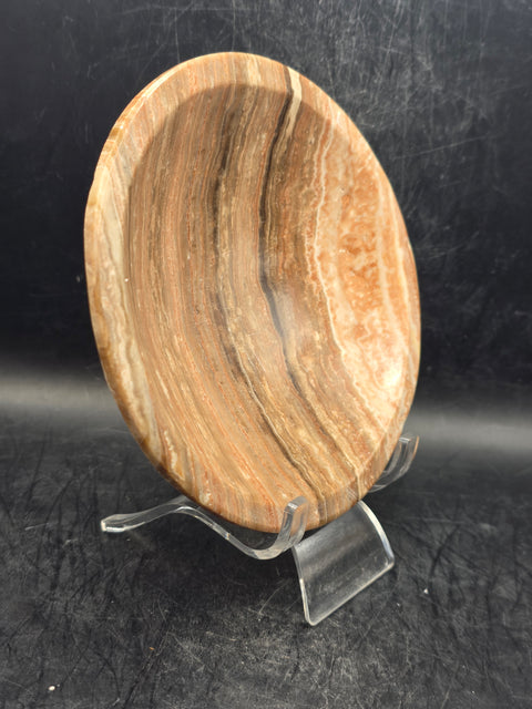 Large banded onyx bowl! 4.9 inches wide!