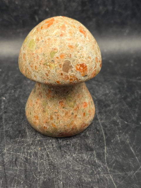 Unakite mushroom! 2.5 inches tall, 6.5 ounces!