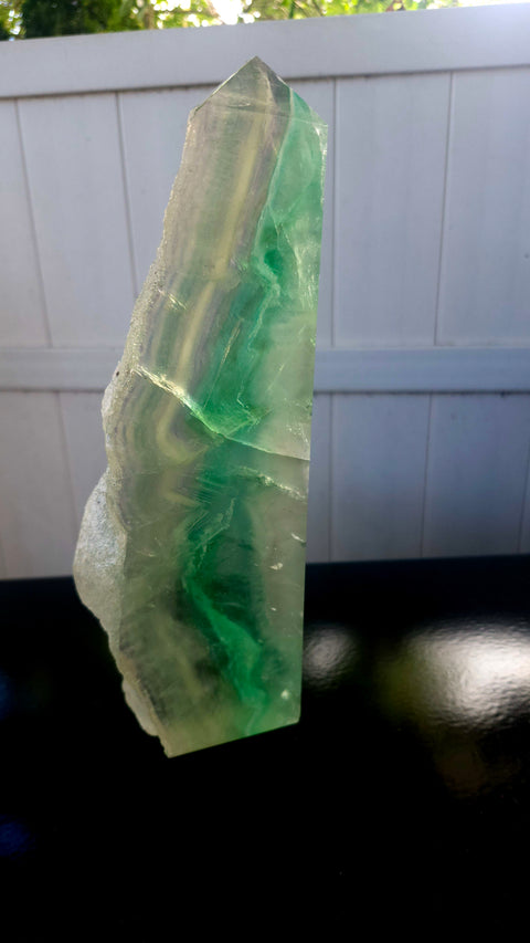 4.5 pound Massive druzy florite free form tower! 10.5 inches tall by 4 wide, 1.5 thick