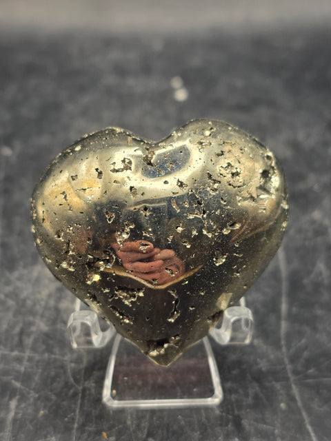 Pyrite heart! 2.7 ounces, 1.6 inches wide, 1.5 inches tall