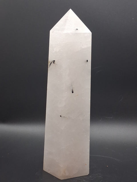 Large Tourmilated quartz tower! 1.11 pounds, 7 inches tall