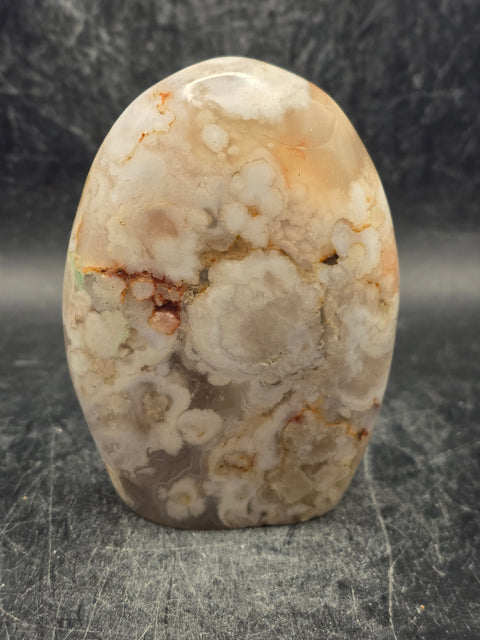 Flower agate free form! 7.8 ounces, 3.2 inches tall, 2.2" wide
