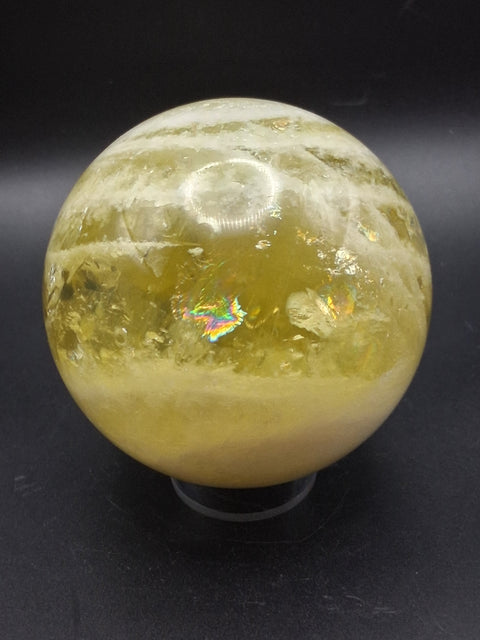 Citrine sphere! 73.2mm, 2.8 inches, 1.3 pounds! #rainbows