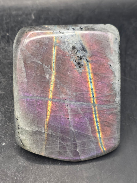 Purple/pink flash sunset labradorite free form, 10.3 ounces