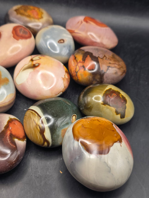 Polychrome jasper palm stone! 1.9 too 2.2 inches