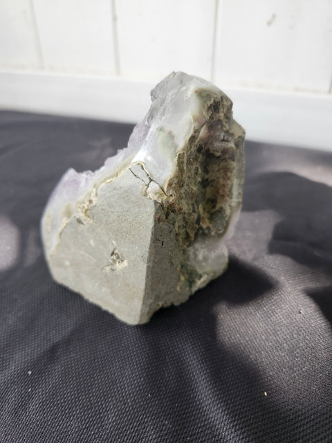 1.3 pound, 4.5 inch tall amethyst geode free form