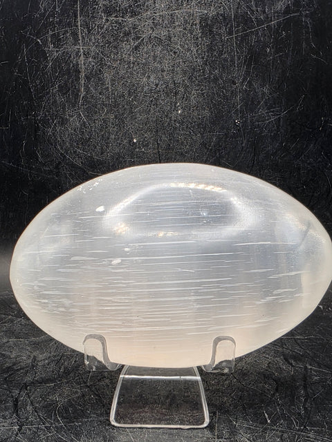 4 inch Selenite palm stone!! 7 ounces!