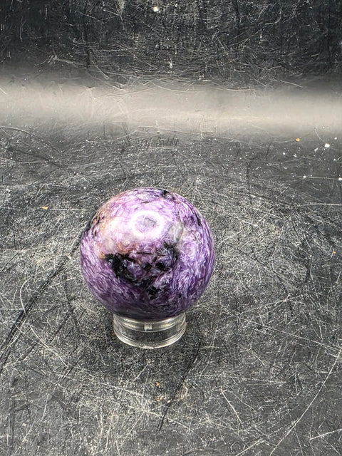 Super rare charoite sphere! 29.9mm, 1.1 inches, 1.6 ounces