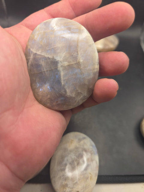Moonstone palm stone! 2.1 too 2.5 inches!