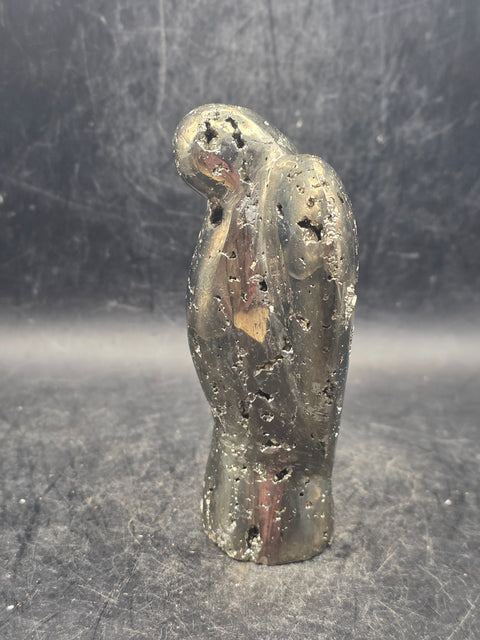 Large pyrite angel! 11.8 ounces, 3.6 inches tall, 2.4" wide