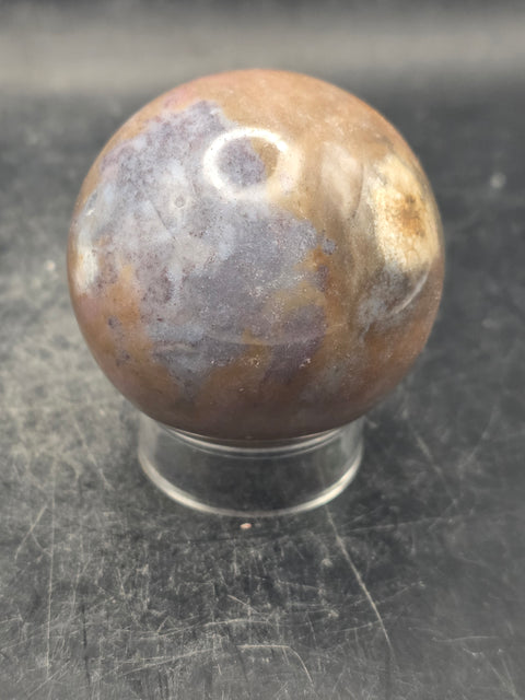 Ocean jasper sphere! 48.7mm, 1.9 inches, 5.6 ounces