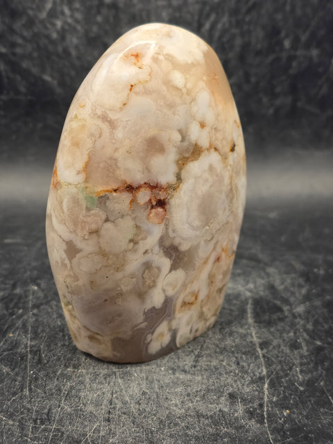 Flower agate free form! 7.8 ounces, 3.2 inches tall, 2.2" wide