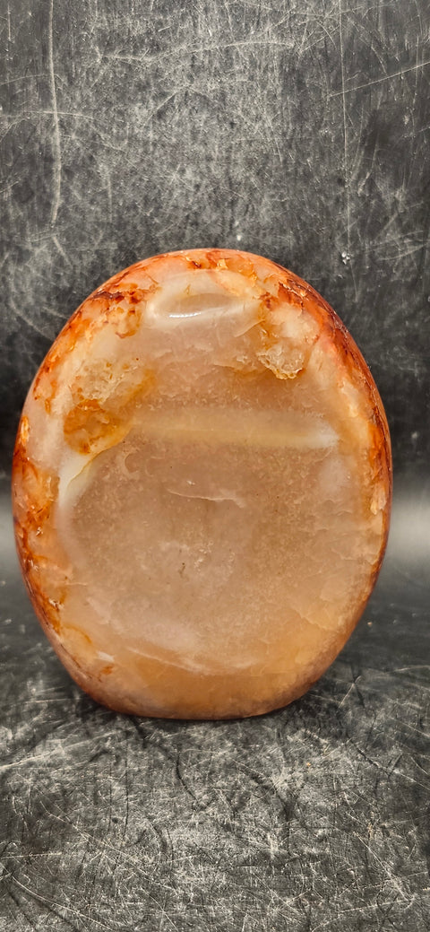 Carnelian agate free-form! 14.5 ounces, 3.2 inches tall, 2.7" wide