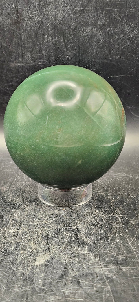 Green aventurine sphere! 67.7mm, 2.6 inches, 15.2 ounces