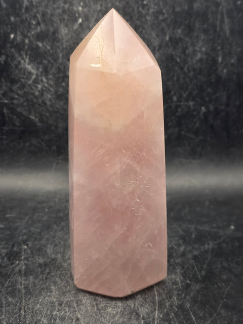 Large rose quartz tower! 12.4 ounces, 4.7 inches tall