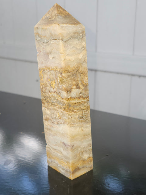 Yellow jasper tower! 6.5 inches tall, 14 ounces