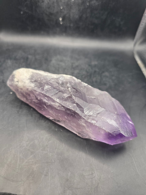 Grade AA amethyst spear! 10 ounces, 5.3 inches tall!