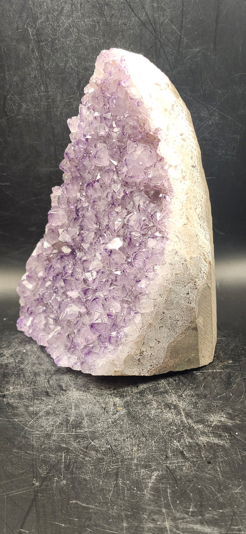 Amethyst cut base free form! 2 pounds, 5 inches tall, 3.5 wide, 3 thick