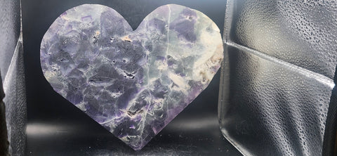 Mega druzy florite heart! 4.8 pounds, 8.5 inches wide, 7.5 tall