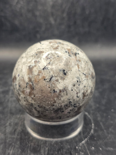 Flame stone sphere! 57mm, 2.2 inches, 9 ounces