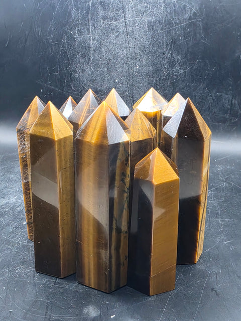 Tiger eye tower! 2.7 to 3.5 inches tall!!