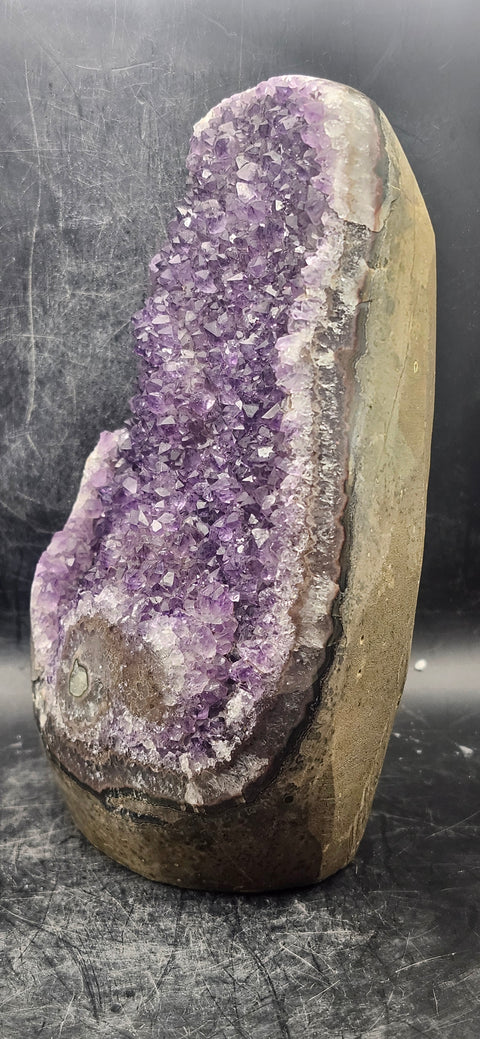 XXL amethyst cut base free form! 6.5 inches tall, 4.3" wide, 3.13 pounds!