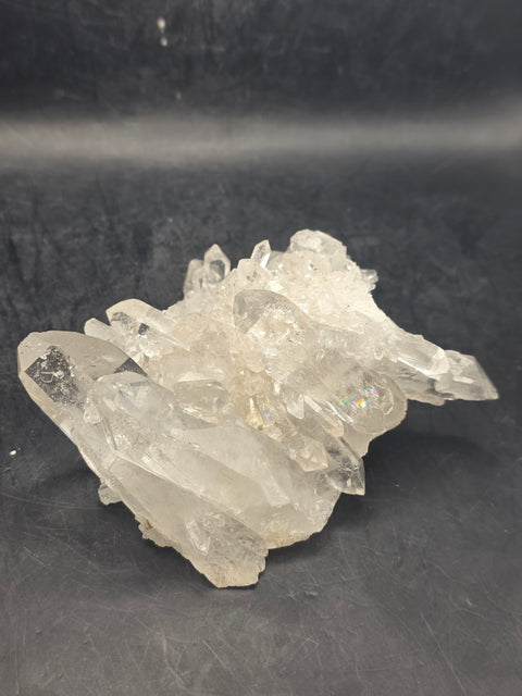 Clear quartz cluster! 10 ounces, 3.7 inches by 2.9 inches