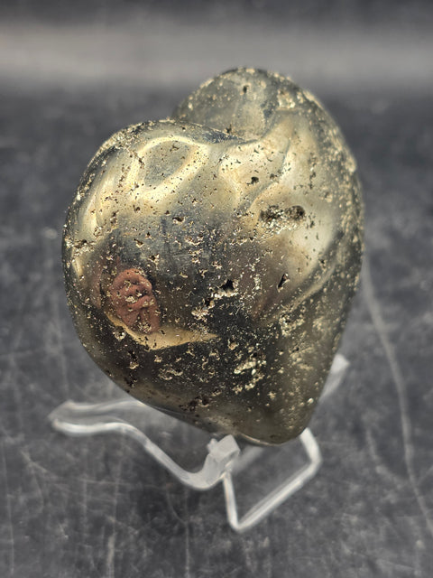Pyrite heart! 6.2 ounces, 2 inches wide, 2 inches tall