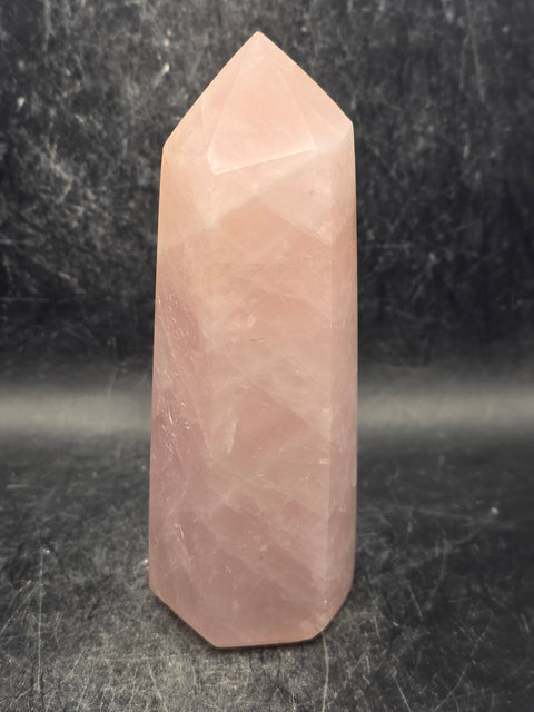 Large rose quartz tower! 12.4 ounces, 4.7 inches tall