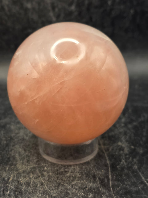 Rose quartz sphere! 59.3mm, 2.3 inches, 10 ounces