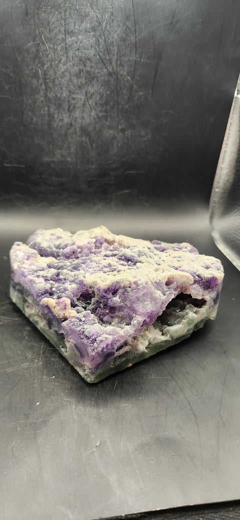 Druzy florite heart! 1.10 pounds! 5 inches wide, 5 inches tall