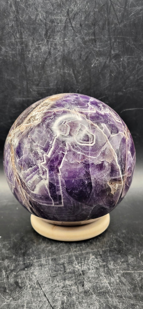 Dream amethyst sphere! 70.3mm,  2.7 inches, 1.1 pounds