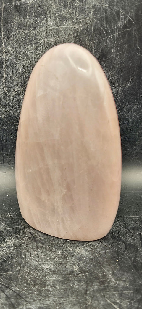 Rose quartz free-form! 15.9 ounces, 4.2 inches tall!