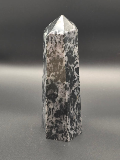 Large Indigo gabbro tower! 6 inches tall, 1.4 pounds
