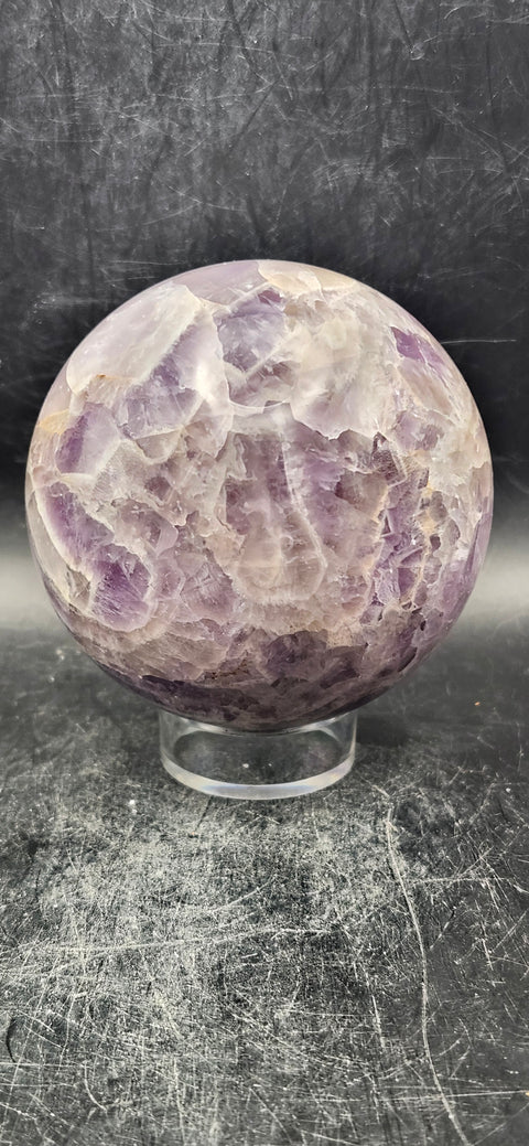 Dream amethyst sphere! 70.1mm, 2.7 inches, 1 pound!