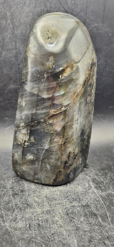 Labradorite free form! 1.9 pounds, 4.9 inches tall, 2.5 wide