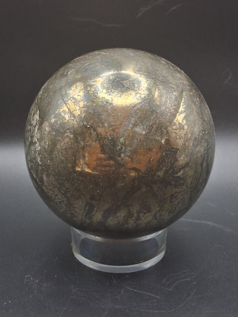 Large pyrite sphere! 86.4mm, 3.4 inches, 2.9 pounds
